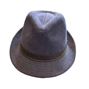 Stetson Fedora Hat Sz Large Brown Corduroy Cotton EUC